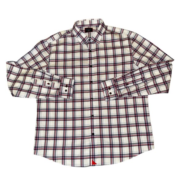 UNTUCKit Other - NWOT UNTUCKit White, Blue, Red Plaid Wrinkle-Free Button Up Shirt Size L…